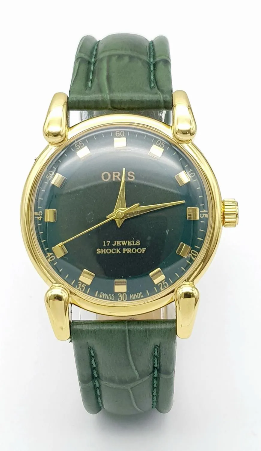 Oris 35mm Gold Tone Green