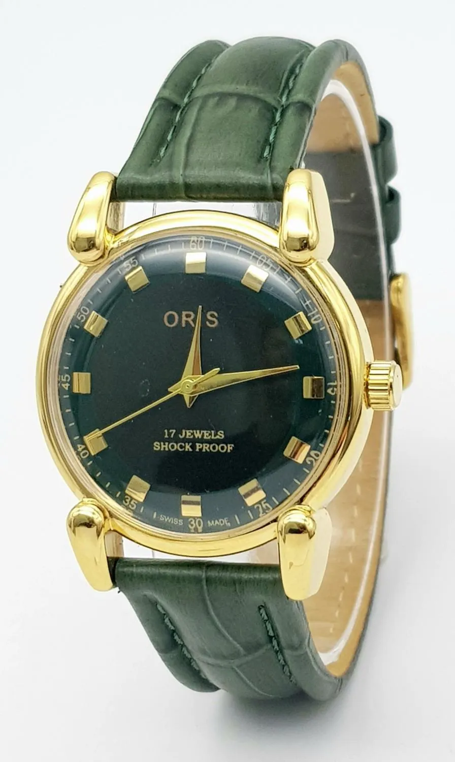 Oris 35mm Gold Tone Green 1