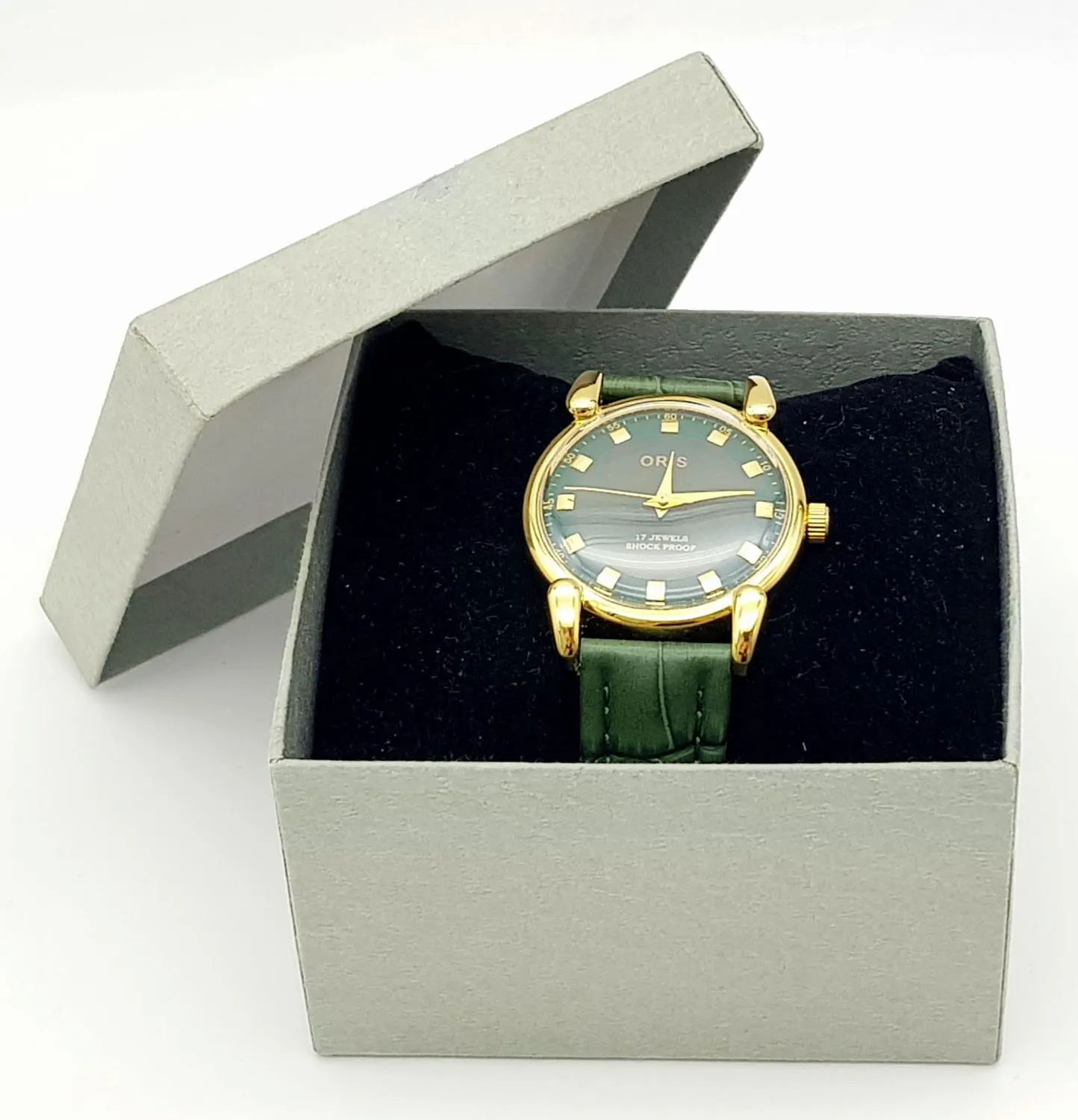 Oris 35mm Gold Tone Green 3