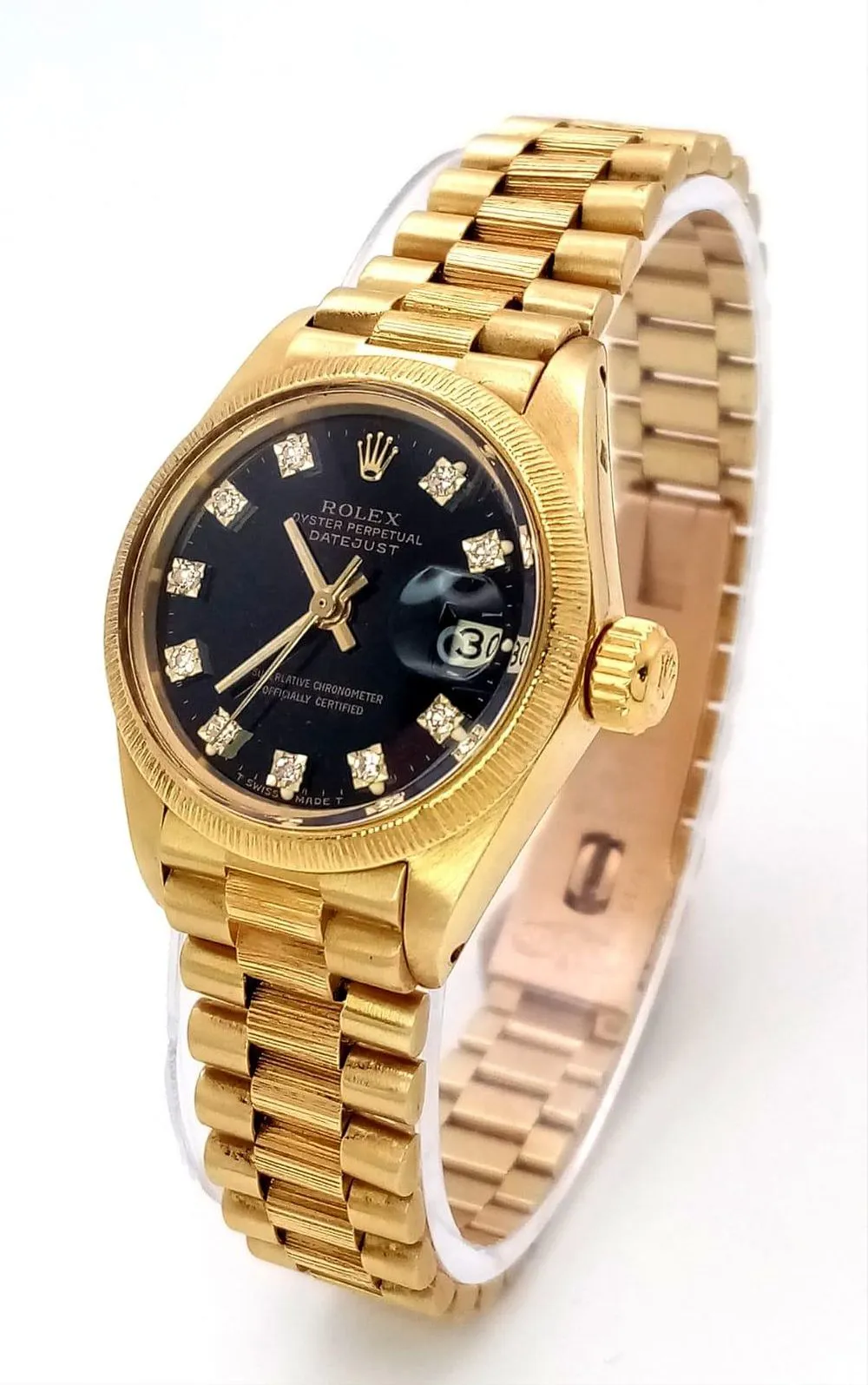 Rolex Oyster Perpetual 26mm 18k Gold Black