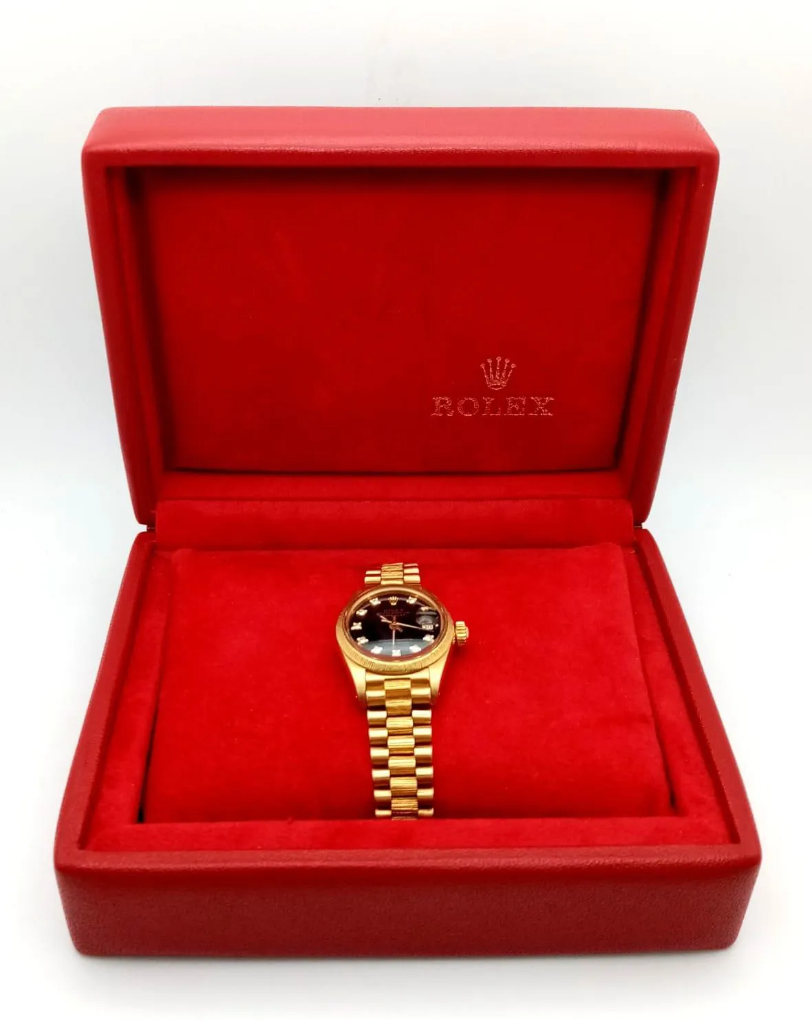 Rolex Oyster Perpetual 26mm 18k Gold Black 8