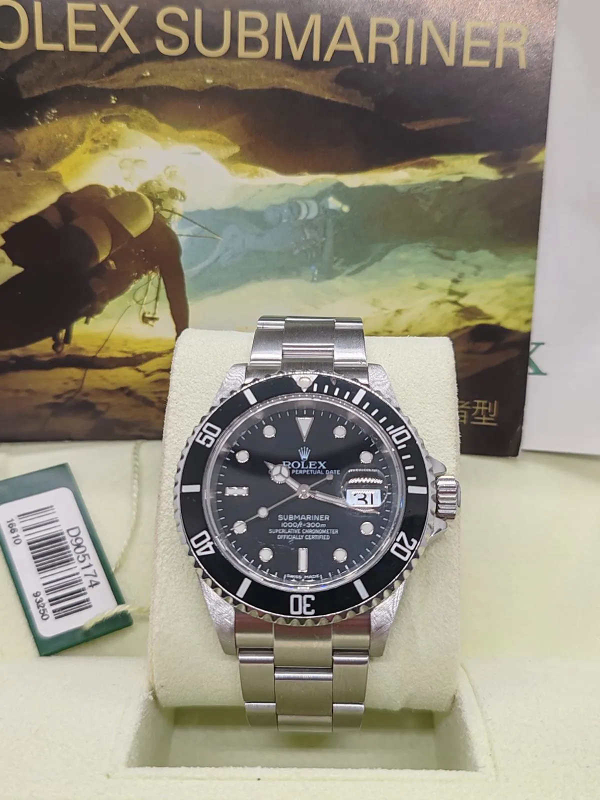 Rolex Submariner 16610 40mm Stainless steel Black