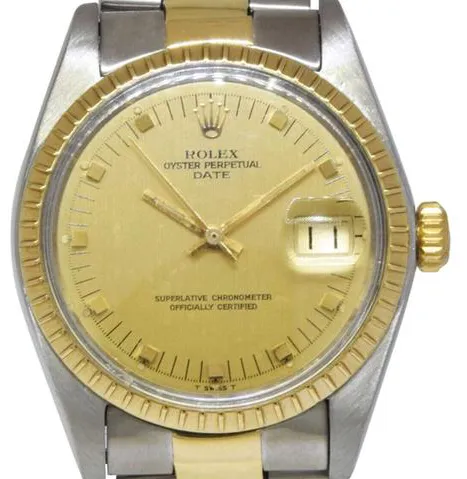 Rolex Oyster Perpetual Date 1505 34mm Stainless steel Champagne