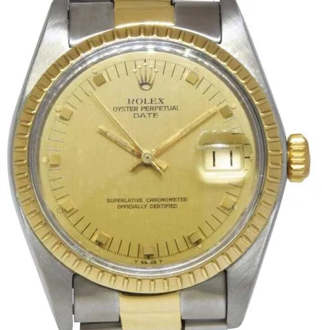 Rolex Oyster Perpetual Date 1505 34mm Stainless steel Champagne 9