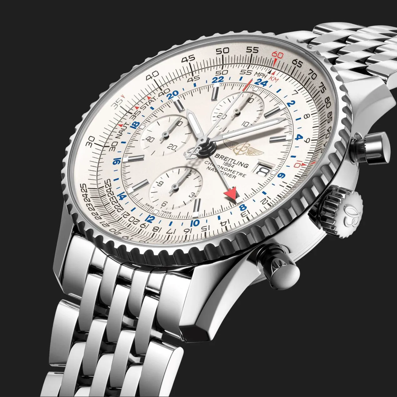 Breitling Navitimer A24322 46mm Stainless steel Silver 1