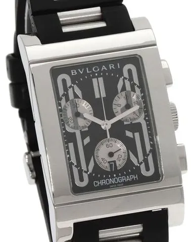 Bulgari Rettangolo RTC 49 S 29mm Stainless steel Black 2