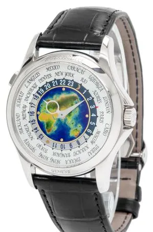 Patek Philippe World Time 5131G-001 39.5mm White gold Silver