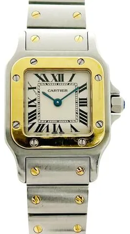 Cartier Santos Galbée 1567 24mm YG White