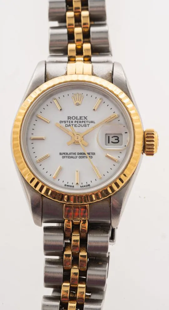 Rolex Lady-Datejust 69173 24mm Yellow gold and Stainless steel White