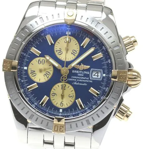 Breitling Chronomat B13356 43mm Yellow gold Blue