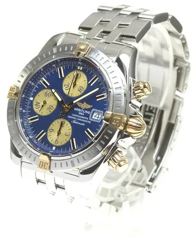 Breitling Chronomat B13356 43mm Yellow gold Blue 1