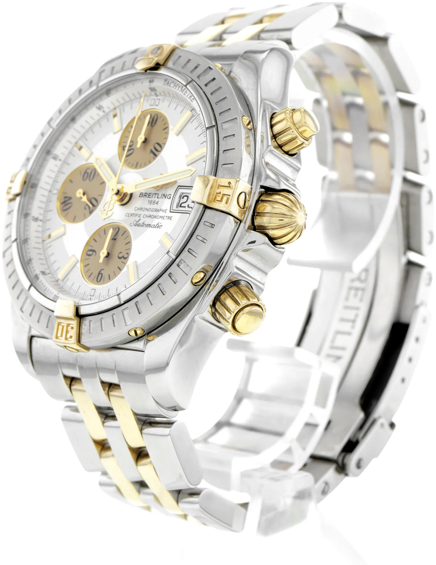 Breitling Chronomat B13356 44mm Yellow gold Silver 2