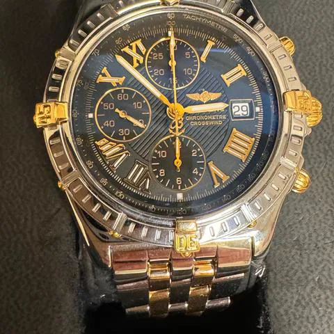 Breitling Cross Wind Chronograph B13355 43mm Yellow gold and Stainless steel Black