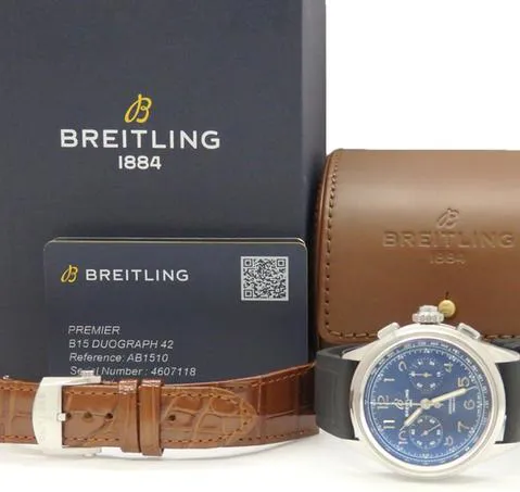 Breitling Duograph AB1510171C1P1 42mm Stainless steel Blue 5