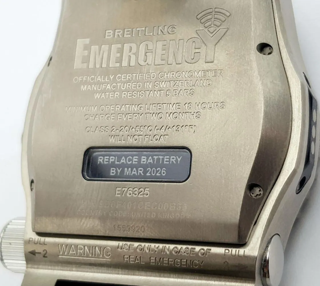 Breitling Emergency 17032 51mm Titanium Yellow 15