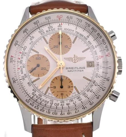 Breitling Old Navitimer 81610 41mm Yellow gold and Stainless steel White