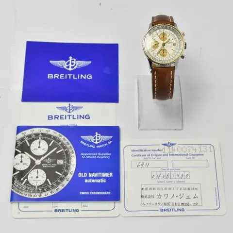 Breitling Old Navitimer 81610 41mm Yellow gold and Stainless steel White 9