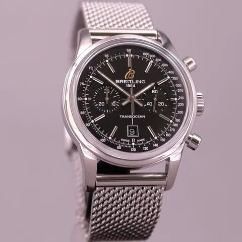 Breitling Transocean A41310 38mm Stainless steel Black 7