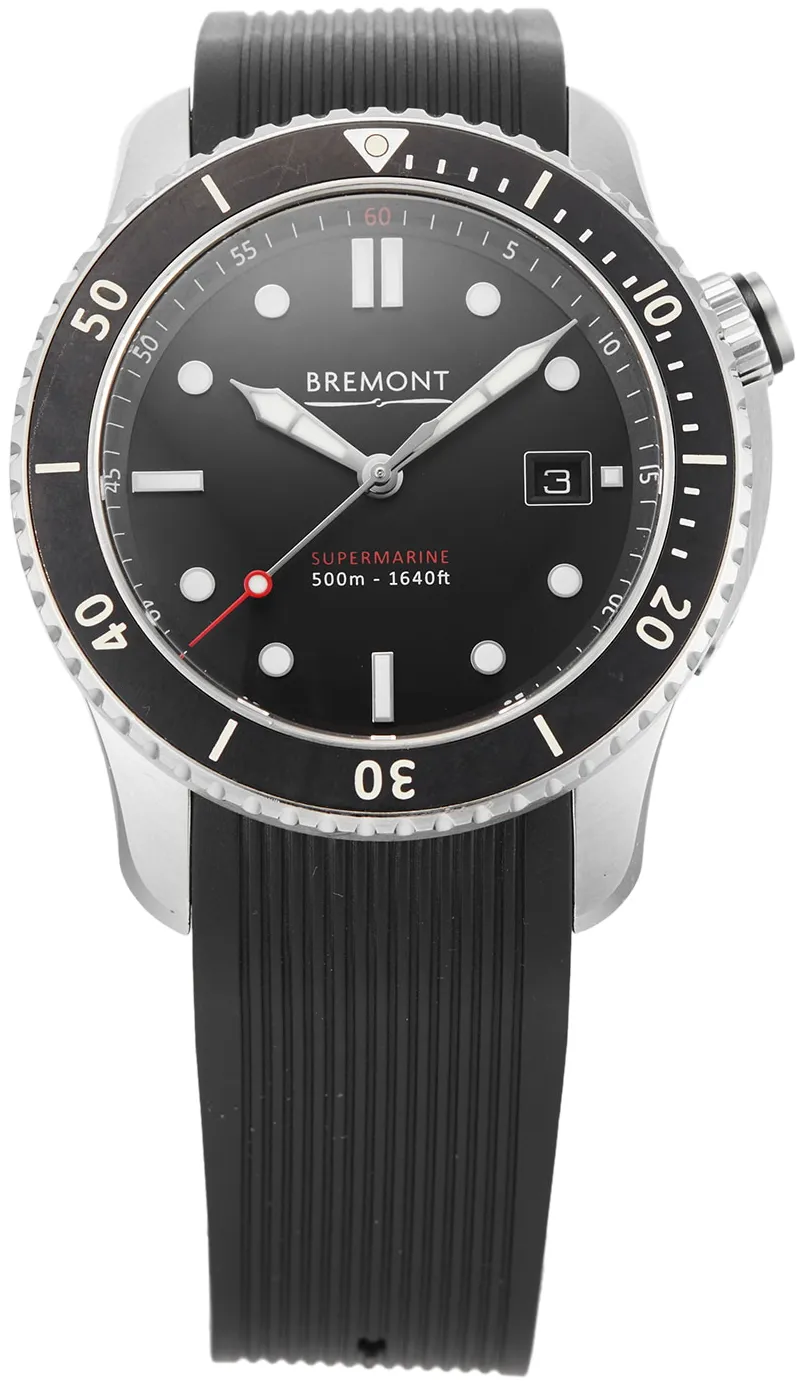 Bremont Supermarine S500/BK 43mm Stainless steel Black