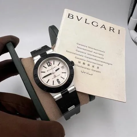 Bulgari Diagono AL 38 TA 38mm Aluminium White