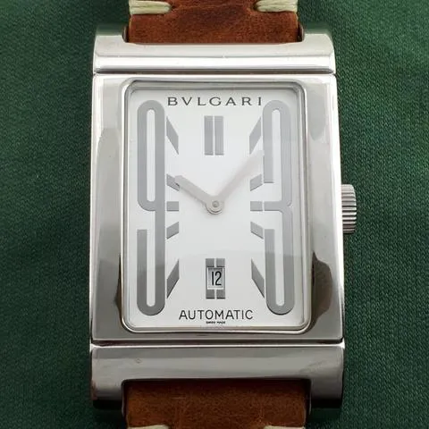 Bulgari Rettangolo RT45S 26mm Stainless steel White