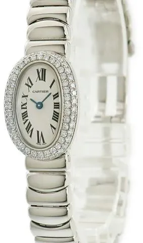 Cartier Baignoire WB5095W2 18mm White gold Silver