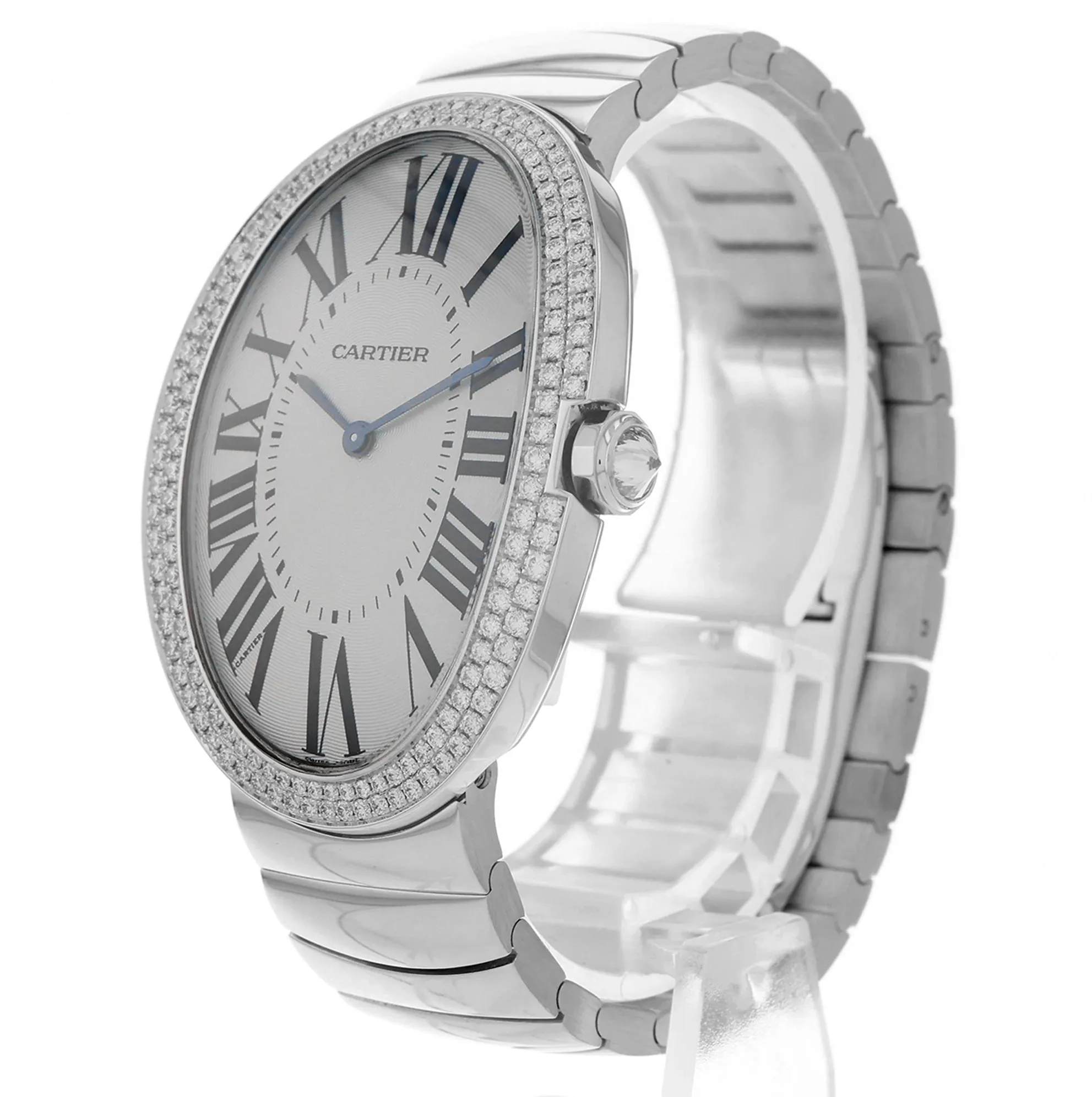 Cartier Baignoire WB520010 3032 44mm White gold and 18k white gold Silver 1