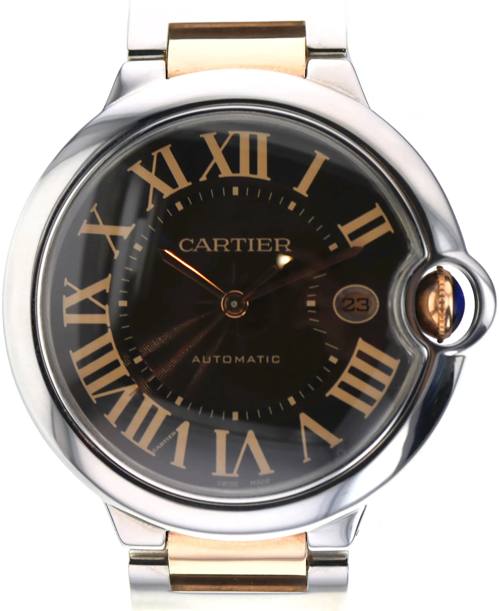 Cartier Ballon Bleu 3001 42mm Stainless steel Brown