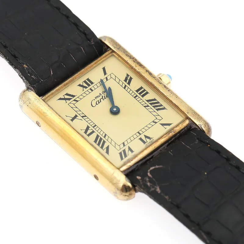 Cartier Tank 81008 23.5mm Gold-plated silver 2