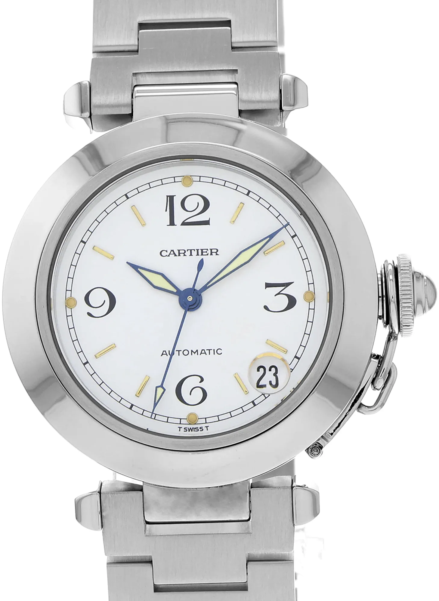 Cartier Pasha C W31015M7 35mm Stainless steel White