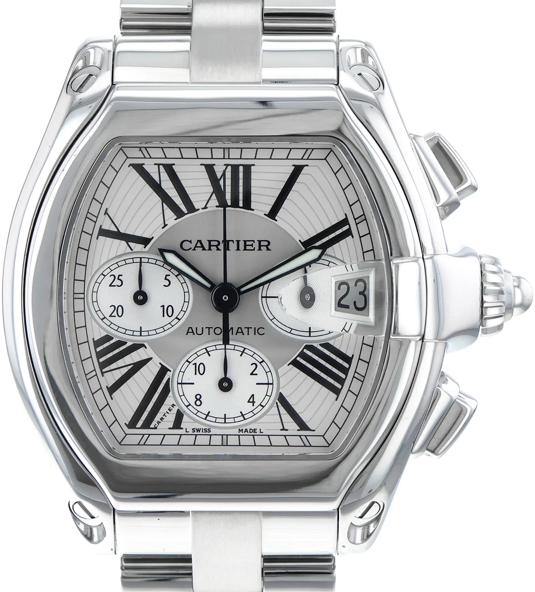 Cartier Roadster 2618 40mm Stainless steel White