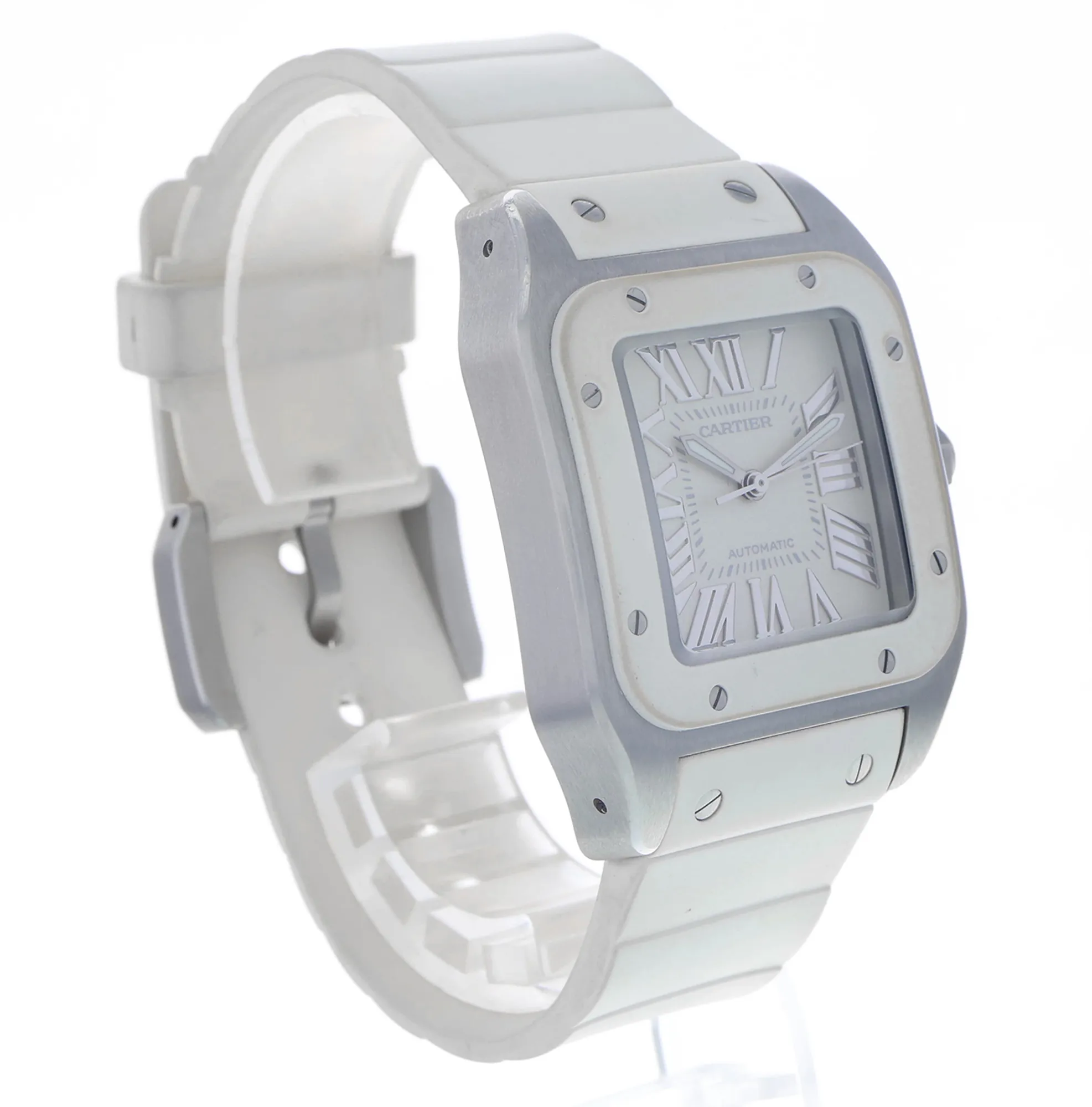 Cartier Santos 100 2878 33mm Stainless steel White 3