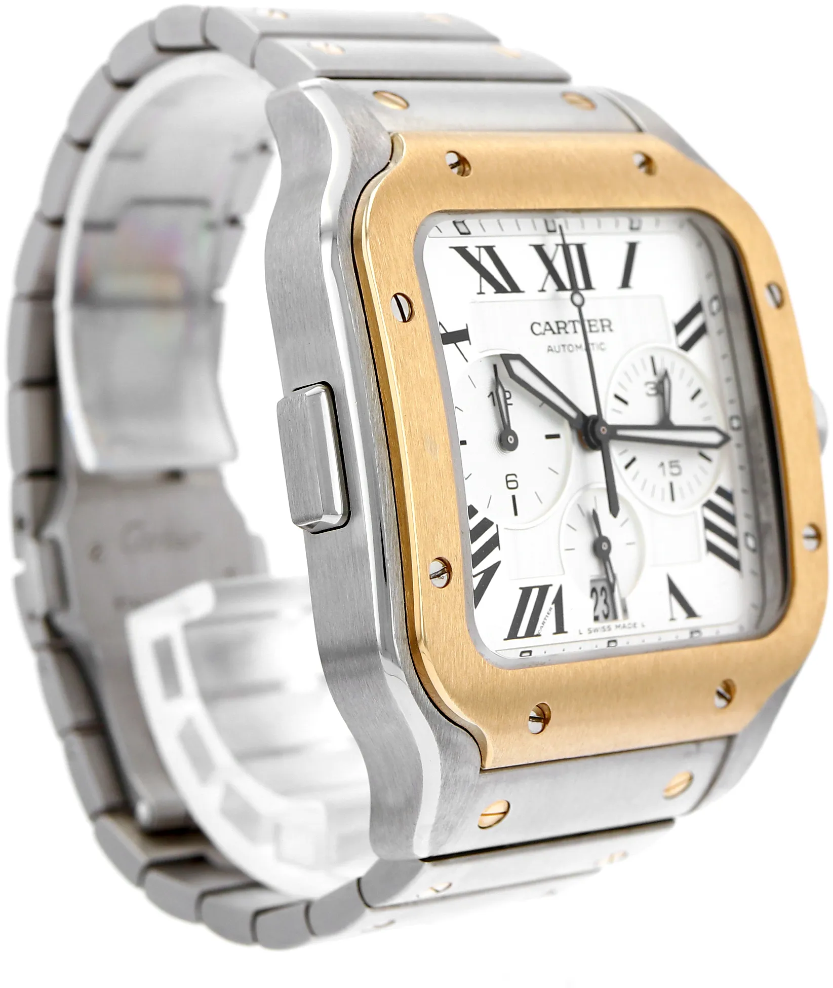 Cartier Santos W2SA0008 43mm Yellow gold Silver 6