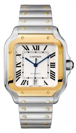 Cartier Santos W2SA0009 40mm Yellow gold and Stainless steel Silver