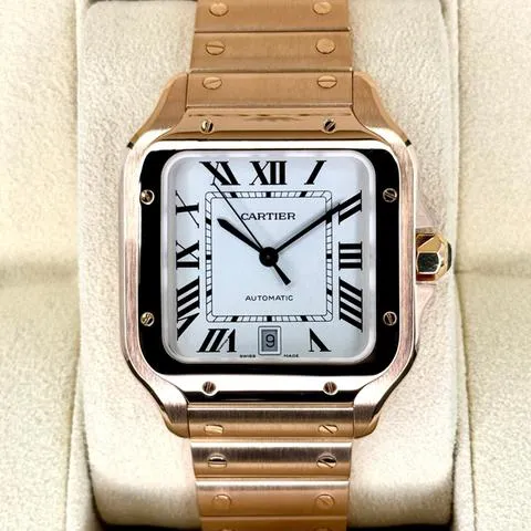 Cartier Santos WGSA0018 47.5mm Yellow gold Silver