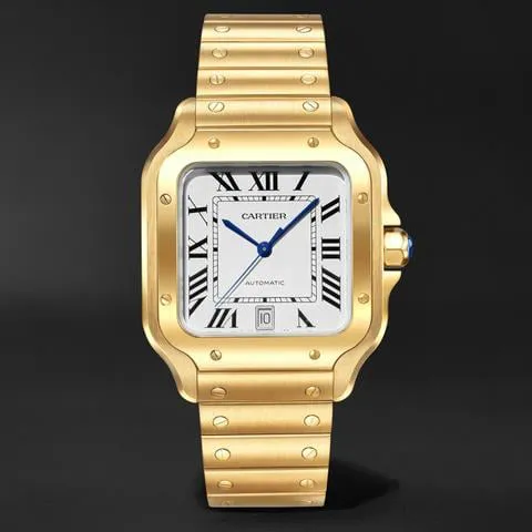 Cartier Santos WGSA0029 47.5mm Yellow gold Silver