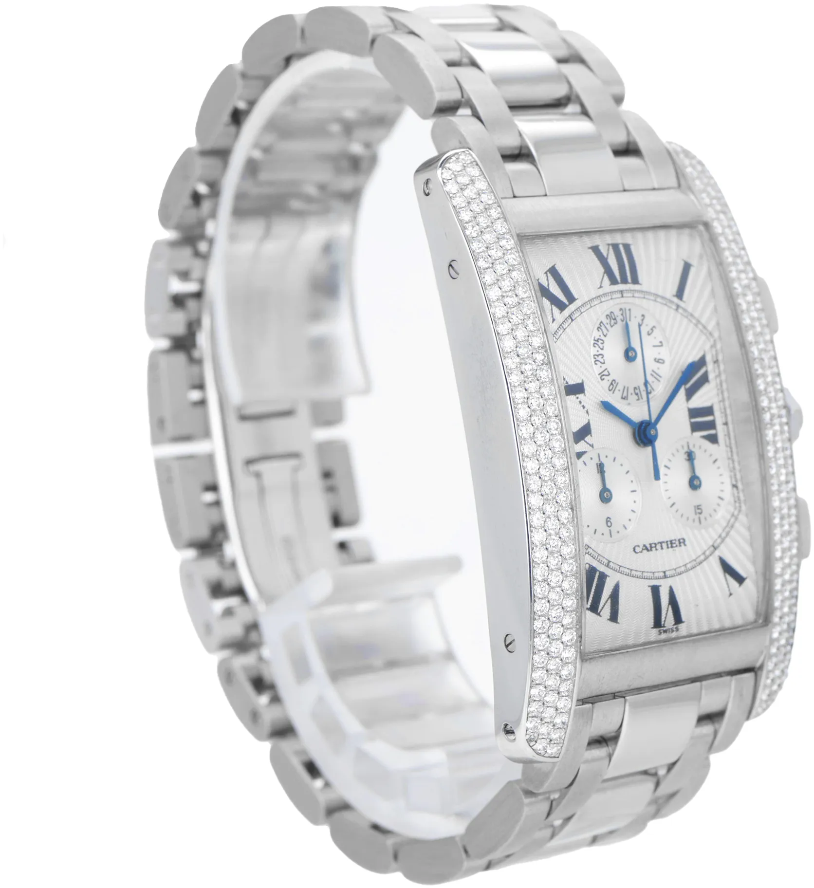 Cartier Tank Américaine 2339 26.5mm White gold and 18k white gold Silver 4