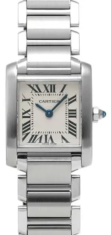 Cartier Tank Française W51008Q3 20mm Stainless steel White