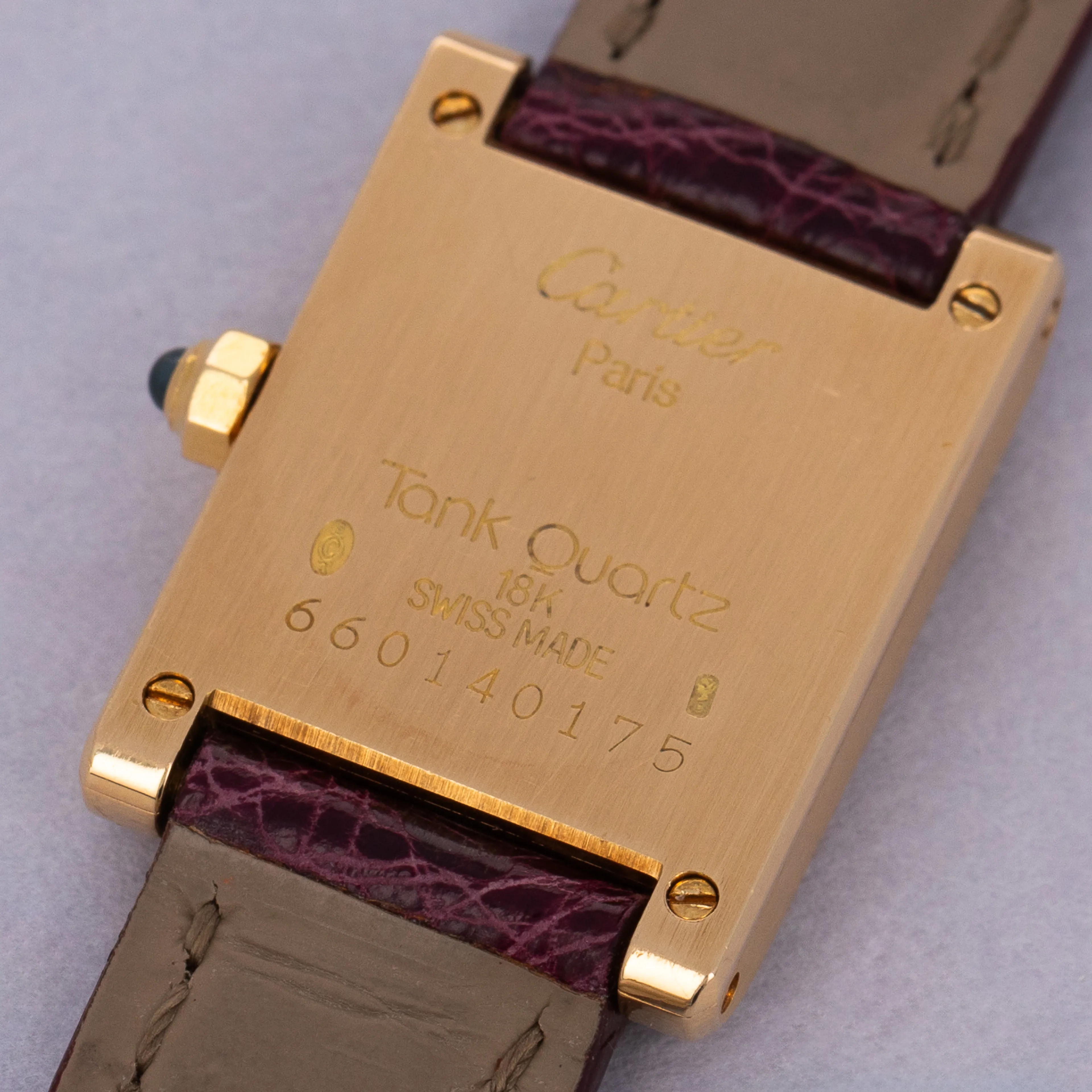 Cartier Tank Normale 66014 24mm 18k yellow gold White 4