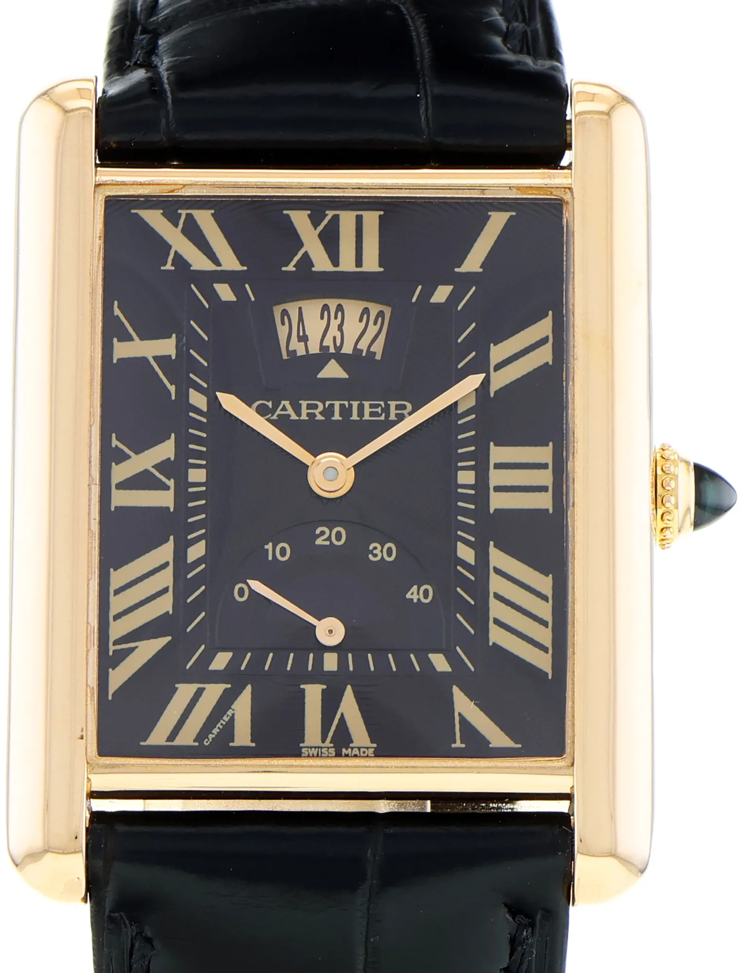 Cartier Tank W1560002 30mm Rose gold and 18k rose gold Brown