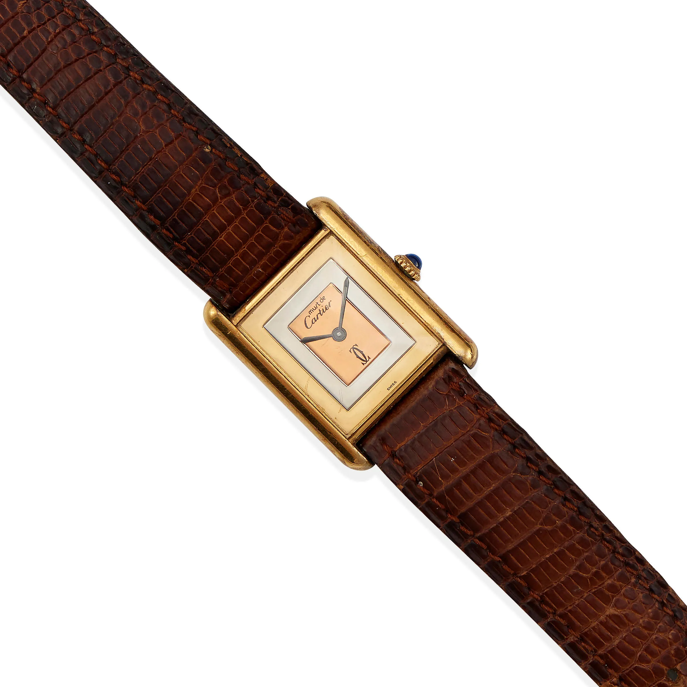 Cartier Vermeil 23.5mm Silver and 18k yellow gold Tri-color