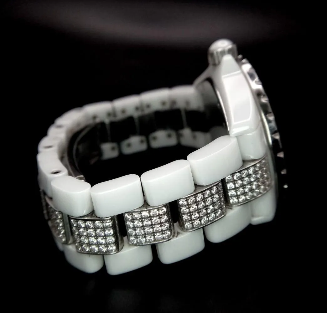 Chanel J12 39mm Ceramic and Stainless steel and Diamond White 8