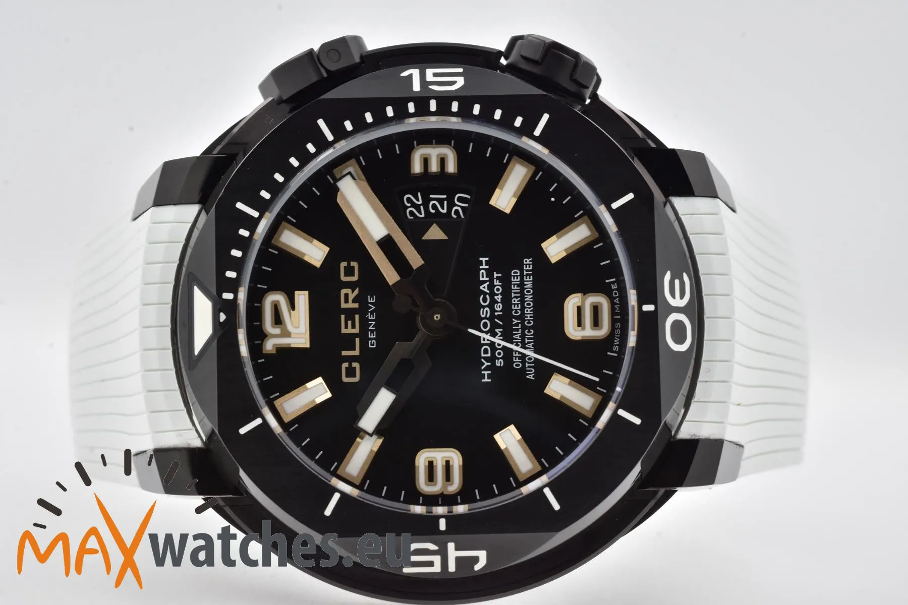 Clerc Hydroscaph H1 H1-1.4.3 44mm Stainless steel Black