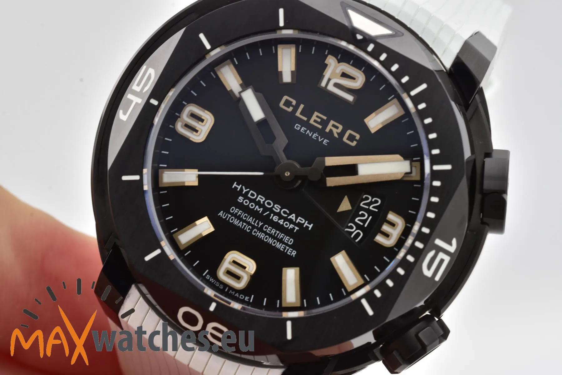 Clerc Hydroscaph H1 H1-1.4.3 44mm Stainless steel Black 9