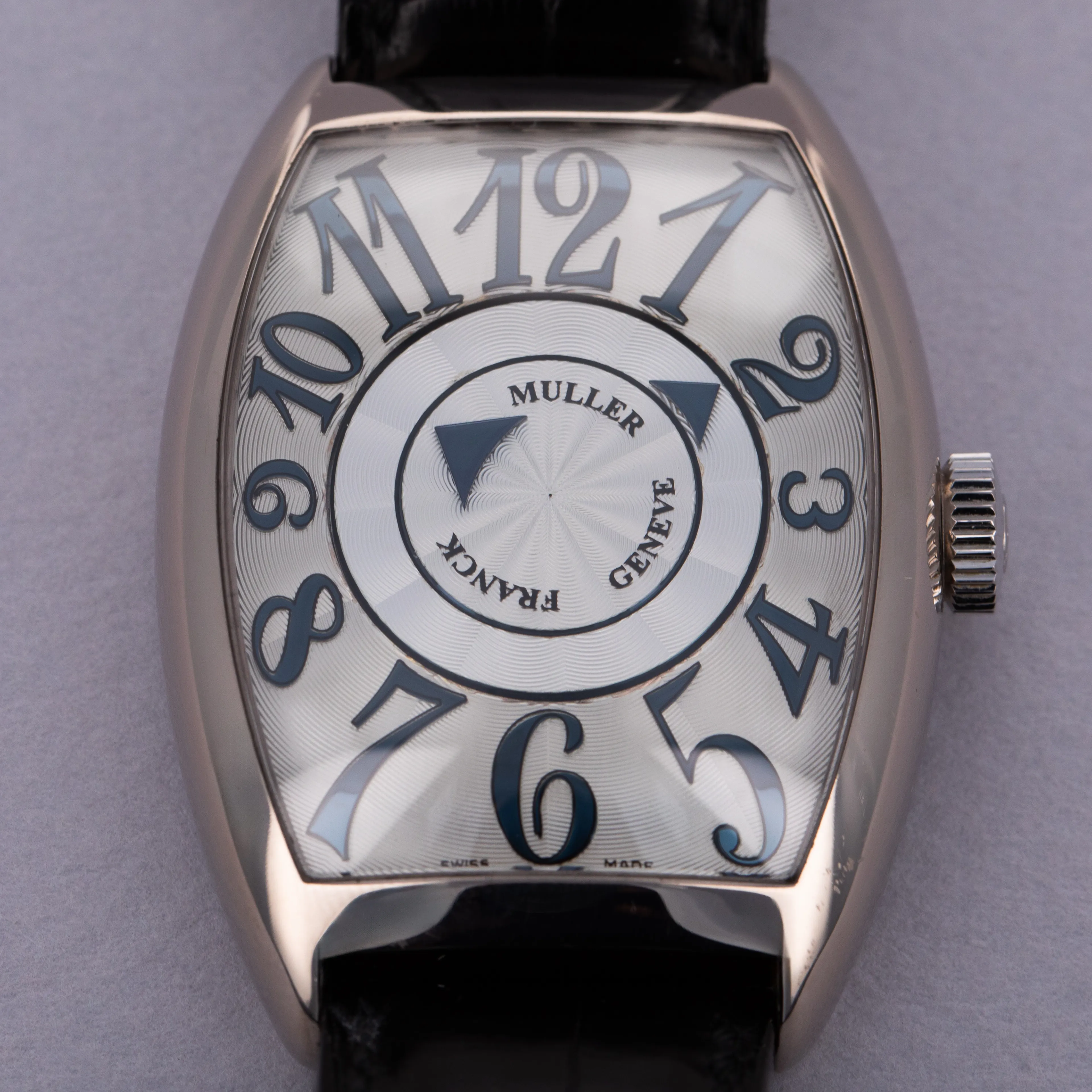 Franck Muller Cintrée Curvex Double Mystery 6850 DM 34mm 18k white gold Silver 11