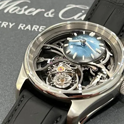 H. Moser & Cie. Pioneer Tourbillon 3811-1200 Stainless steel Blue