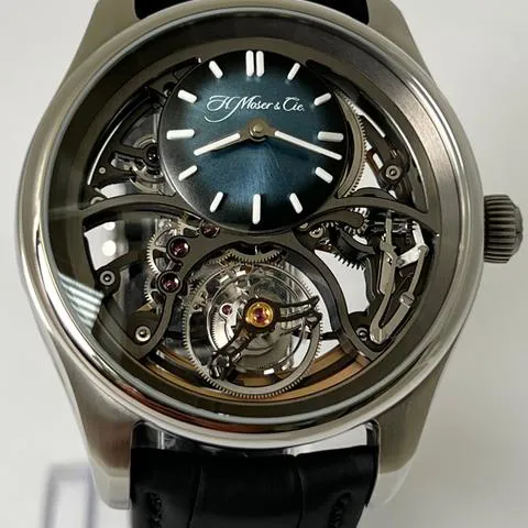 H. Moser & Cie. Pioneer Tourbillon 3811-1200 Stainless steel Blue 1