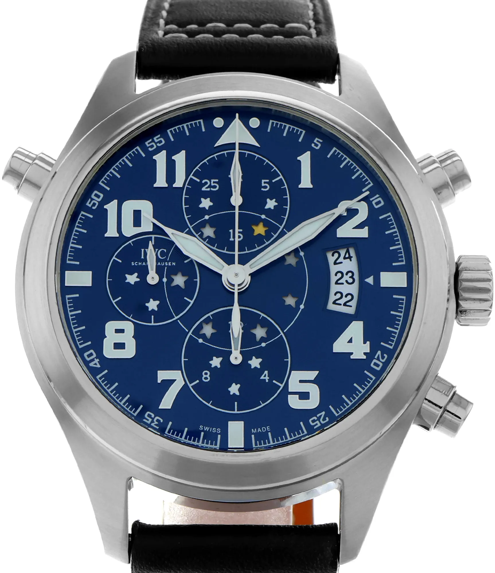 IWC Pilot Double Chronograph IW371807 44mm Stainless steel Blue