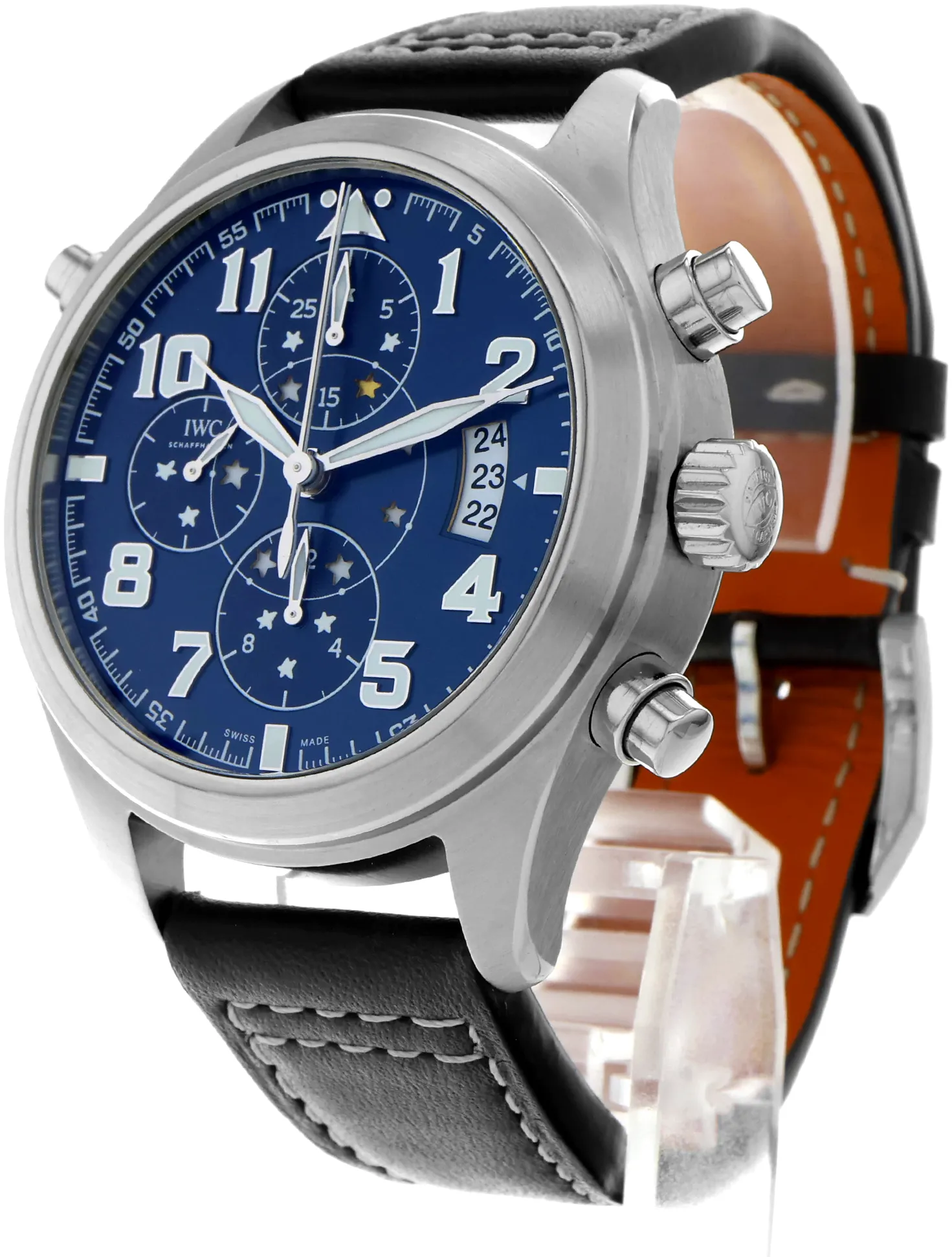 IWC Pilot Double Chronograph IW371807 44mm Stainless steel Blue 1