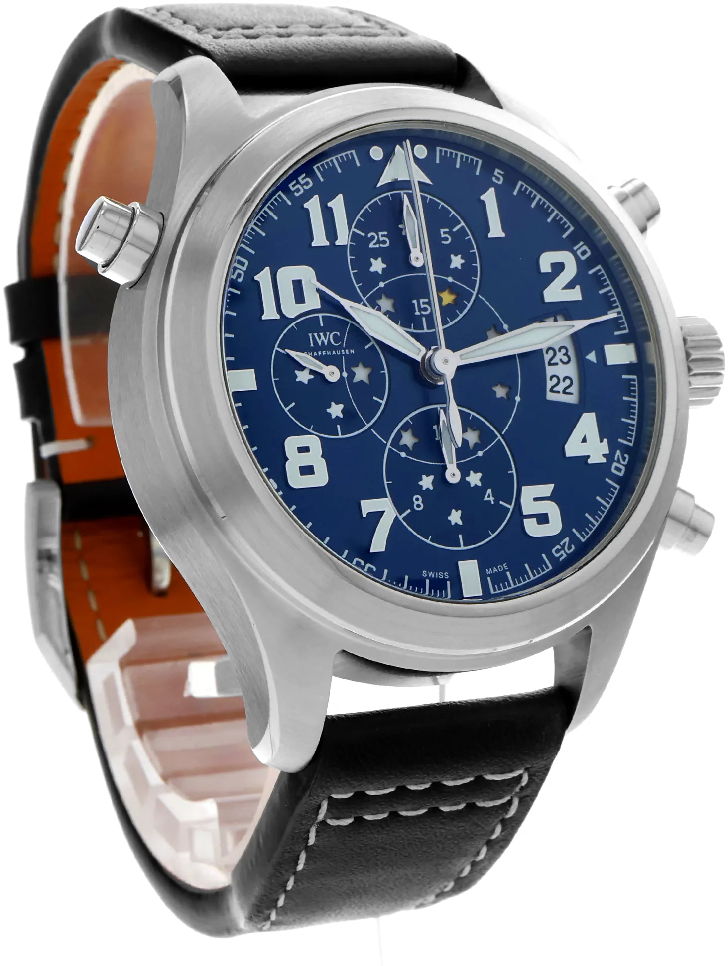 IWC Pilot Double Chronograph IW371807 44mm Stainless steel Blue 3